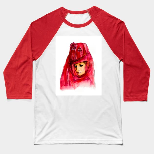 Barbra Streisand Baseball T-Shirt by Svetlana Pelin